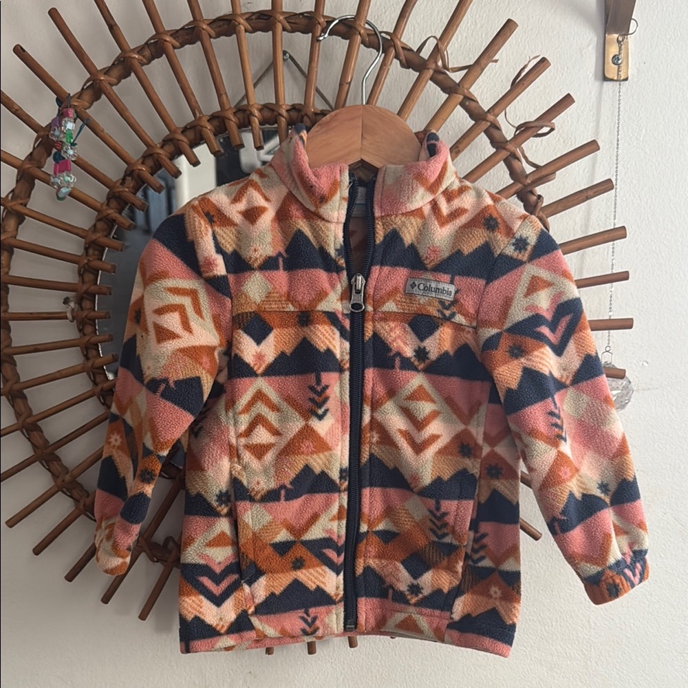 Columbia Multicolor Patterned Fleece Jacket